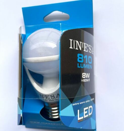 INESA LED žárovka E27 GLSO 8W 2700K 810Lm